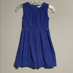 Mini Boden periwinkle blue eyelet Dress 7-8